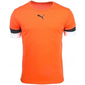 puma  teamrise jersey  boys's children's t shirt in orange