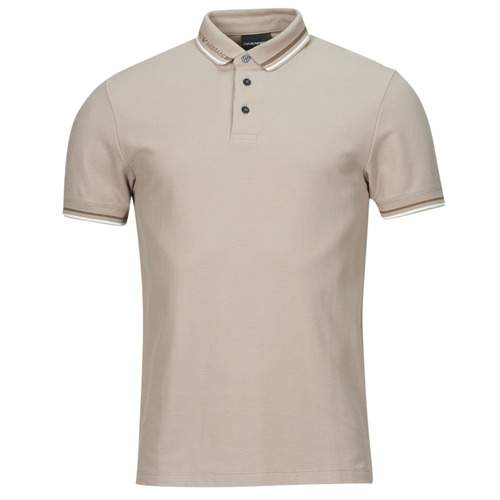 Clothing Men Short-sleeved polo shirts Emporio Armani POLO 3D1FM4 Taupe / Beige