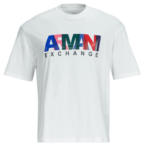 Clothing Men Short-sleeved t-shirts Armani Exchange 3DZTKA White / Multicolour