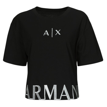 Clothing Women Short-sleeved t-shirts Armani Exchange 3DYTAG Black / Silver