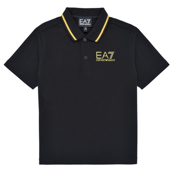 Clothing Boy Short-sleeved polo shirts Emporio Armani EA7 POLO 8NBF51 Black