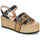 Shoes Women Sandals Love Moschino SANDAL JA16296I0I Black / Beige