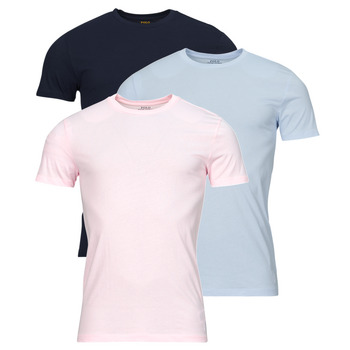 Clothing Men Short-sleeved t-shirts Polo Ralph Lauren S / S CREW-3 PACK-CREW UNDERSHIRT Blue / Marine / Pink