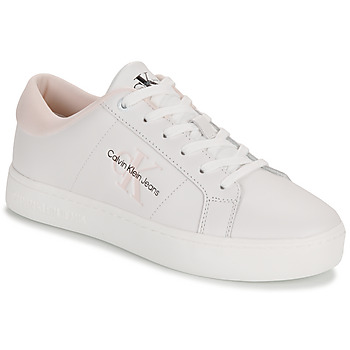 Shoes Women Low top trainers Calvin Klein Jeans CLASSIC CUPSOLE LOWLACEUP LTH White / Pink