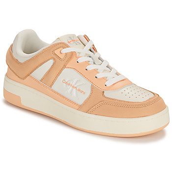 Shoes Women Low top trainers Calvin Klein Jeans BASKET CUPSOLE LOW MIX White / Pink
