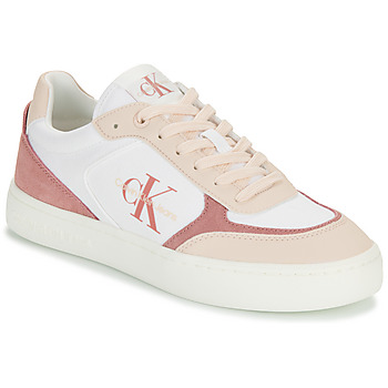 Shoes Women Low top trainers Calvin Klein Jeans CLASSIC CUPSOLE LOW MIX ML BTW White / Pink