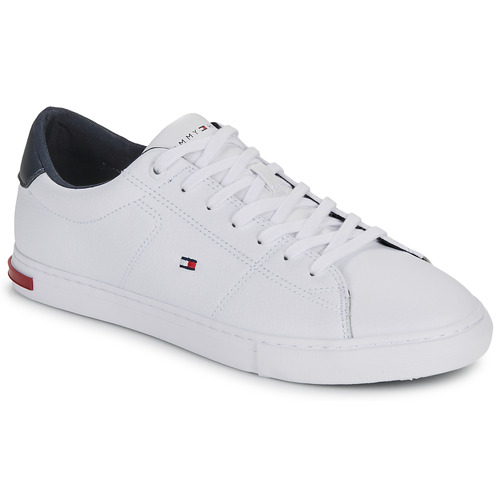 Shoes Men Low top trainers Tommy Hilfiger ESSENTIAL LEATHER DETAIL VULC White