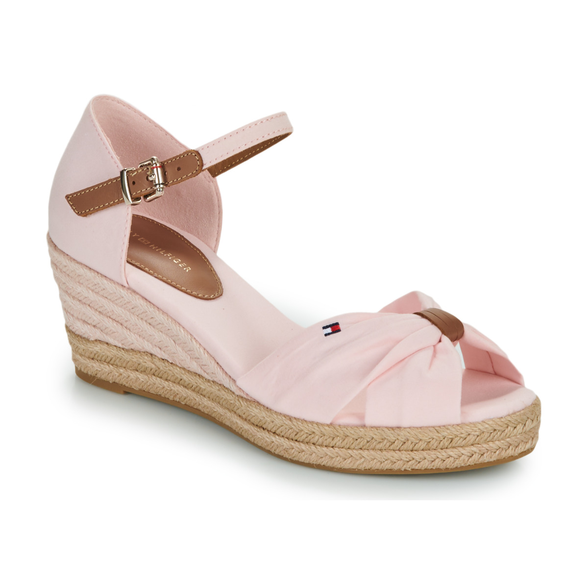 Tommy Hilfiger Basic Open Toe Mid Wedge Pink