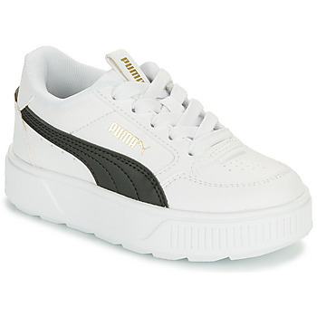 Shoes Girl Low top trainers Puma KARMEN REBELLE PS White / Black