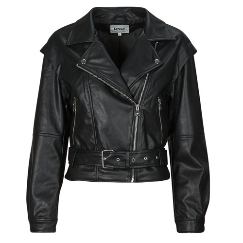 Clothing Women Leather jackets / Imitation leather Only ONLRAVEN Black
