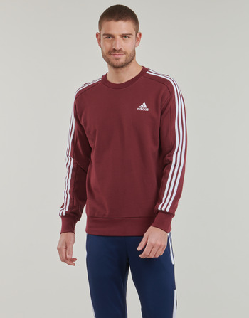Clothing Men Sweaters Adidas Sportswear M 3S FT SWT Bordeaux / White