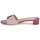 Shoes Women Mules Lauren Ralph Lauren FAY LOGO-SANDALS-FLAT SANDAL Purple / Beige