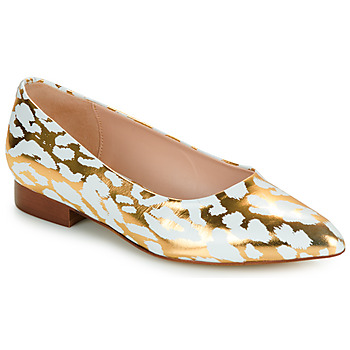 Shoes Women Flat shoes Fericelli GABRIELLE White / Gold