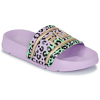 Shoes Girl Sliders Fila MORRO BAY P SLIPPER KIDS Purple / Leopard