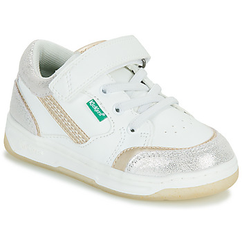Shoes Girl Low top trainers Kickers KOUIC White / Gold