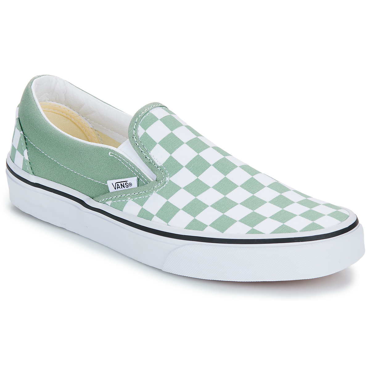 Vans Classic Slip-on Color Theory Checkerboard Iceberg Green Green