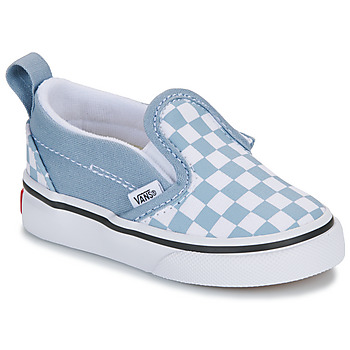 Shoes Children Slip-ons Vans TD Slip-On V COLOR THEORY CHECKERBOARD DUSTY BLUE Blue