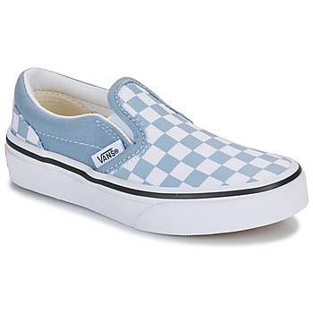 Shoes Children Slip-ons Vans UY Classic Slip-On COLOR THEORY CHECKERBOARD DUSTY BLUE Blue