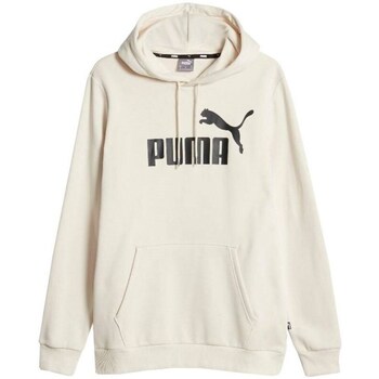 Clothing Men Sweaters Puma Ess Big Logo Hoodie Fl Evening Beige