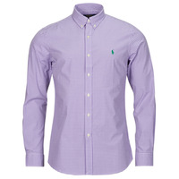 Clothing Men Long-sleeved shirts Polo Ralph Lauren CHEMISE AJUSTEE SLIM FIT EN POPELINE RAYE Multicolour