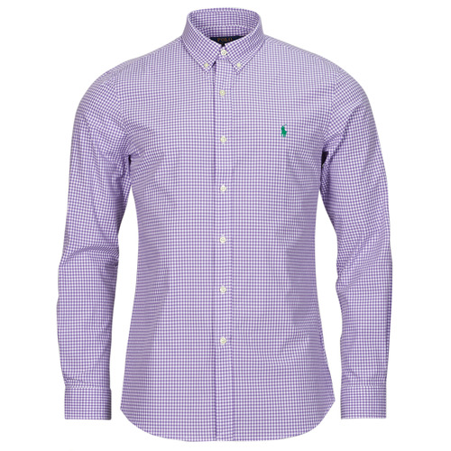 Clothing Men Long-sleeved shirts Polo Ralph Lauren CHEMISE AJUSTEE SLIM FIT EN POPELINE RAYE Multicolour