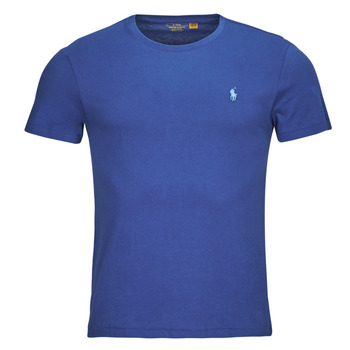 Clothing Men Short-sleeved t-shirts Polo Ralph Lauren T-SHIRT AJUSTE EN COTON Blue / Beach / Royal