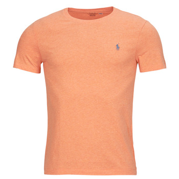 Clothing Men Short-sleeved t-shirts Polo Ralph Lauren T-SHIRT AJUSTE EN COTON Coral / Mottled / Beach / Orange / Heather