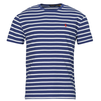 Clothing Men Short-sleeved t-shirts Polo Ralph Lauren T-SHIRT AJUSTE EN COTON Marine / White / Beach / Royal / White