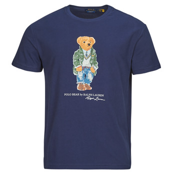 Clothing Men Short-sleeved t-shirts Polo Ralph Lauren T-SHIRT POLO BEAR AJUSTE EN COTON Marine / Bear / Newport / Navy / Hrtg / Bear
