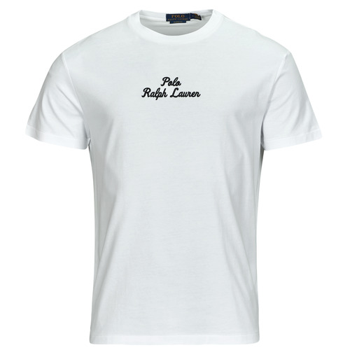 Clothing Men Short-sleeved t-shirts Polo Ralph Lauren T-SHIRT AJUSTE EN COTON POLO RALPH LAUREN CENTER White