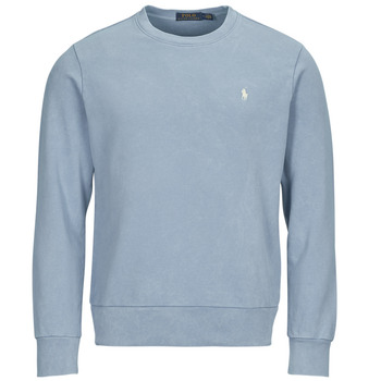 Clothing Men Sweaters Polo Ralph Lauren SWEATSHIRT COL ROND EN MOLLETON Blue / Sky / Blue