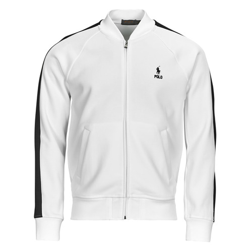 Clothing Men Track tops Polo Ralph Lauren BOMBER AVEC BANDES White / Black