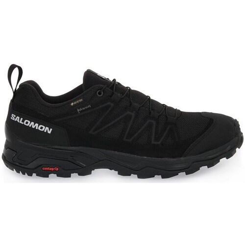 Shoes Men Running shoes Salomon X Ward Leather Mid Gtx Black
