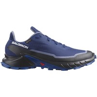 Shoes Men Running shoes Salomon Alphacross 5 Gore-tex Navy blue, Blue
