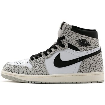 Shoes Men Hi top trainers Nike Air Jordan 1 Brand Retro High Og White Cement Grey, White