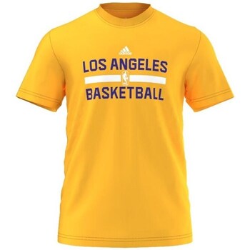 Clothing Men Short-sleeved t-shirts adidas Originals Wntr Hps Game T Los Angeles Lakers Yellow