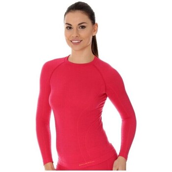 Clothing Women Short-sleeved t-shirts Brubeck Active Wool Womens LS Top Red