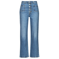 Clothing Women Straight jeans Levi's RIBCAGE PATCH POCKET Blue