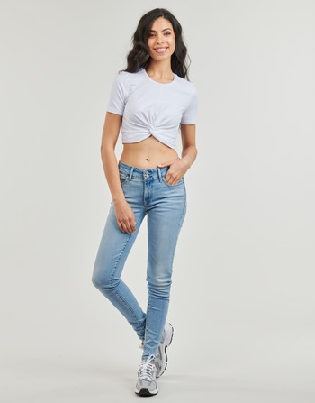 Clothing Women Skinny jeans Levi's 711 DOUBLE BUTTON Blue