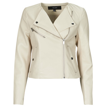 Clothing Women Leather jackets / Imitation leather Vero Moda VMRILEY Beige