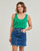 Clothing Women Tops / Sleeveless T-shirts Pieces PCBILLO TANK TOP LUREX Green