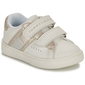 Shoes Girl Low top trainers Tommy Hilfiger LOGAN White / Gold