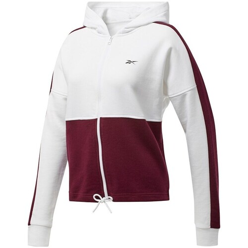 Clothing Women Sweaters Reebok Sport Te Linear Logo Ft Cherry , White