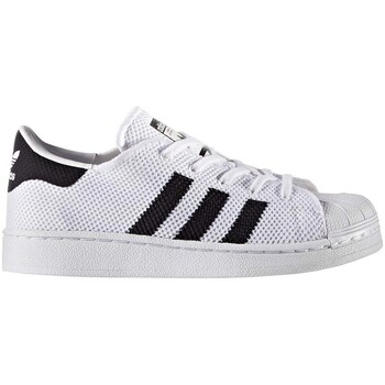 Shoes Children Low top trainers adidas Originals Superstar White, Black