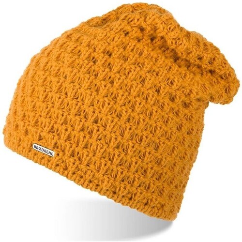 Clothes accessories Women Hats / Beanies / Bobble hats Brødrene 9945OCHRE66884 Orange