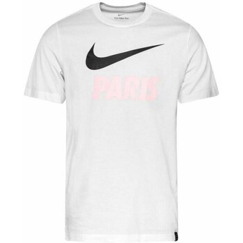 Clothing Men Short-sleeved t-shirts Nike Psg Swoosh Club White
