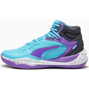 Shoes Men Hi top trainers Puma Playmaker Pro Mid Light blue, Violet