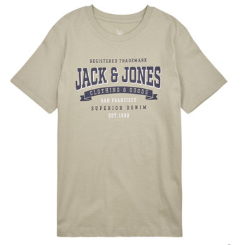 Clothing Boy Short-sleeved t-shirts Jack & Jones JJELOGO TEE SS NECK 2 COL 23/24 NOOS JNR Beige