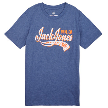 Clothing Boy Short-sleeved t-shirts Jack & Jones JJELOGO TEE SS NECK 2 COL 23/24 NOOS JNR Marine