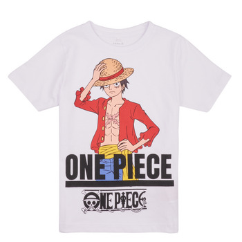 Clothing Boy Short-sleeved t-shirts Name it NKMNATE ONEPIECE SS TOP BOX  VDE White